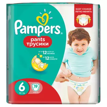 Трусики-подгузники Pampers Pants 19шт Extra Large 16+кг 6