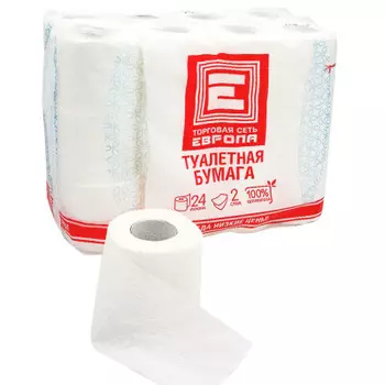 Туалетная бумага Европа 24 шт 2-х слойная