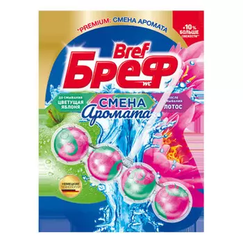 Туалетный блок для унитаза бреф перфюм свитч 50 г цветущая яблоня-лотос