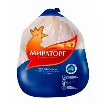 Тушки ц/б 1 кат охл мираторг пакет брянский бройлер