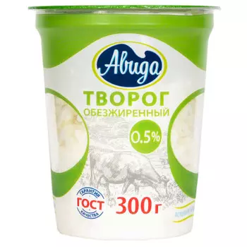 Творог 300 г 0, 5% авида стакан