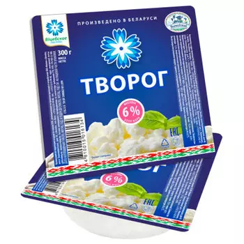 Творог 300 г 6% витебское молоко
