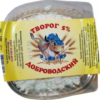 Творог 400 г 5% доброводский