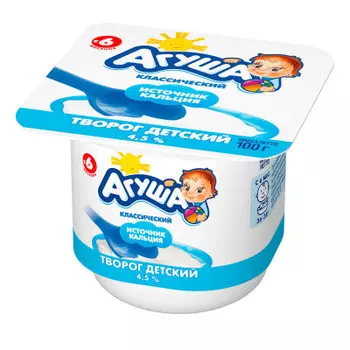Творог Агуша 100г 4,5% молочный