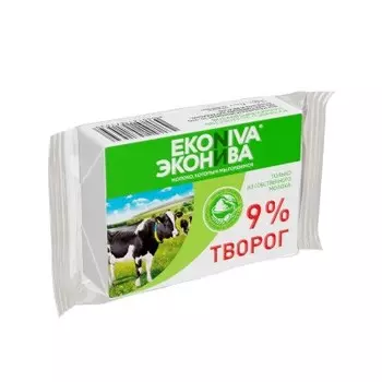 Творог эконива 180 г 9% флоу/пак