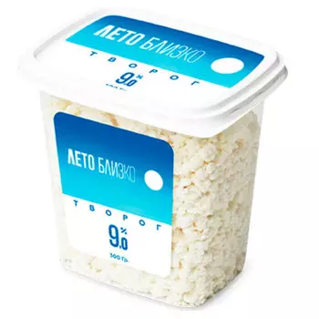 Творог лето близко 300г 9% контейнер