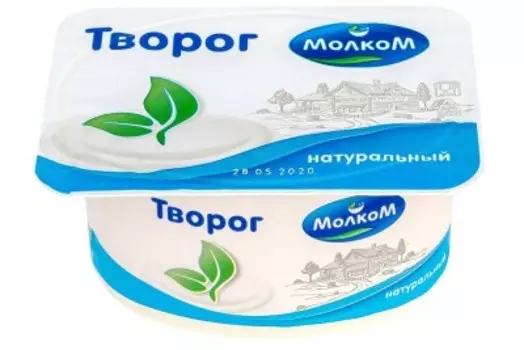 Творог молком 125 г 7% натуральный мягкий