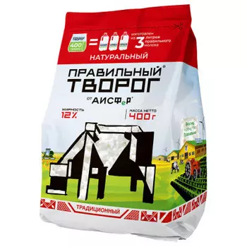 Творог правильный творог 400 г 12%