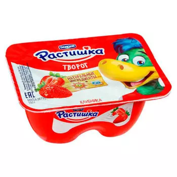 Творог Растишка клубника 100г 3,5%