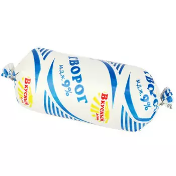Творог вкусный день 250г 9% туба