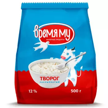 Творог время му 500г 12%