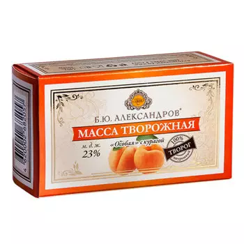 Творожная масса 100г 23% особая с курагой