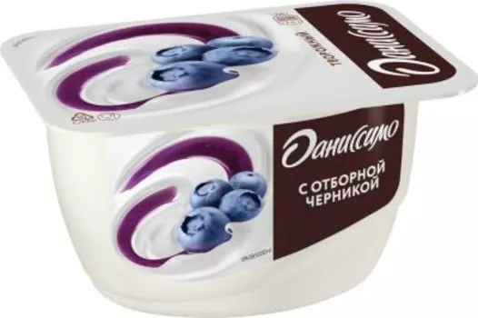 Творожный продукт даниссимо 130 г 5, 5% черника стакан