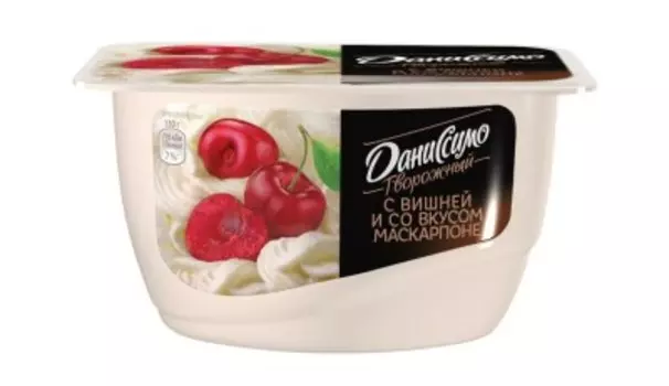 Творожный продукт даниссимо 130г 5,6% вишня маскарпоне
