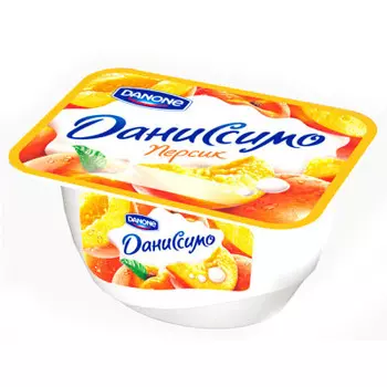 Творожный продукт даниссимо 130г 6% персик
