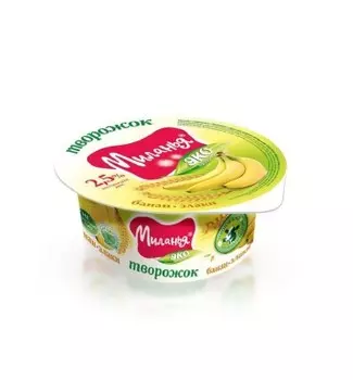 Творожок миланья 130 г 2, 5% банан злаки
