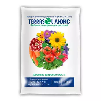 Удобрение 100 г минеральное водорастворимое люкс уд0101 ter07