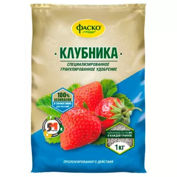 Удобрение 1.0 кг тукосмесь минеральное клубника в период цветения и созревания фаско уд