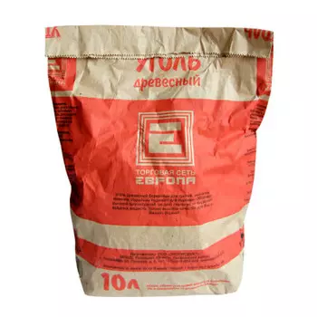 Уголь древесный пакетированный 10л Европа