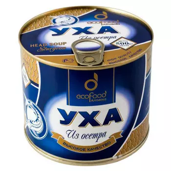 Уха из осетра экофуд 500г ж/б