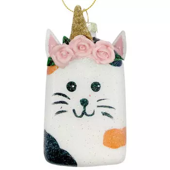 Украшение елочное Европа в виде брикета мороженого многоцветный 5.2 x2.6 x11.5 см стекло/по lqb21031