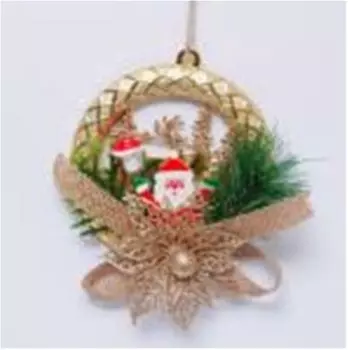 Украшение елочное европа в виде венка 10,8см многоцветный ударопрочный полистирол/полипроп syldb-502