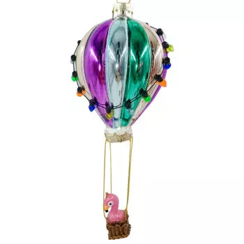 Украшение елочное Европа в виде воздушного шара многоцветный 8 x8x21.2 см sy2021036
