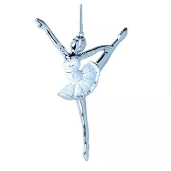 Украшение новогоднее магик тайм балерина в серебре 1.5 x9x14 см 87024
