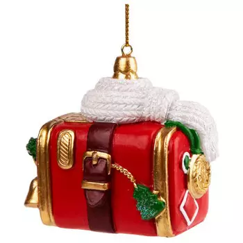 Украшение новогоднее магик тайм чемодан красный 5*6, 5*7 см 87533