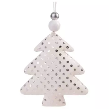 Украшение новогоднее магик тайм елочка с серебряными кружочками 8 x1.5 x9см 81489