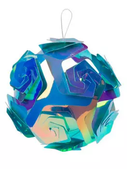 Украшение новогоднее магик тайм голубой шар пвх 10 x10 x10 см 86191