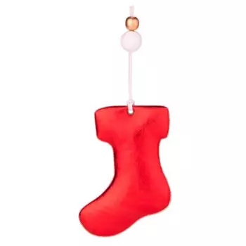 Украшение новогоднее магик тайм красный носочек 7 x1.5 x9.2 см 86370
