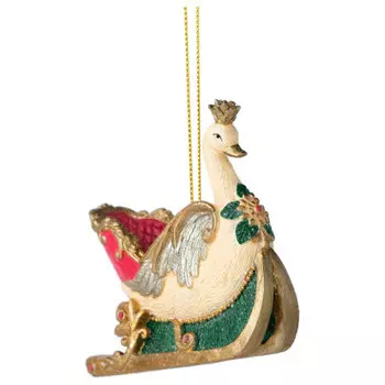 Украшение новогоднее магик тайм лебедь 2, 5*8*7.8 см 87627