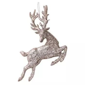 Украшение новогоднее магик тайм олень цвета шампань 13 х13 х2см 86776