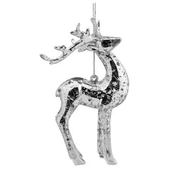 Украшение новогоднее магик тайм олень в серебре 8 x6.3 x12 см 82089