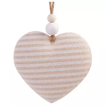 Украшение новогоднее магик тайм сердце в полоску 8.5 x1.5 x8см 81484