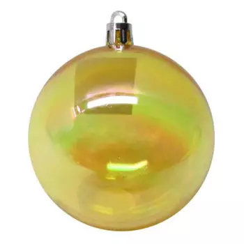 Украшение новогоднее магик тайм шар желтый перламутр 8 x8x8см 86915