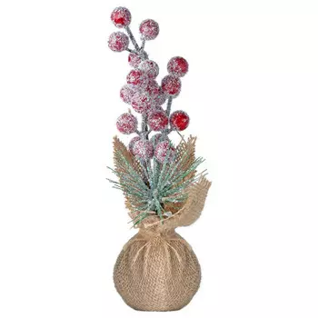 Украшение новогоднее магик тайм зимняя сосна пвх 9 x9x21 см 87484