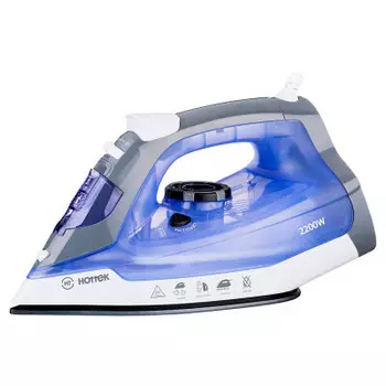 Утюг Hottek антипригарная подошва фиолетовый