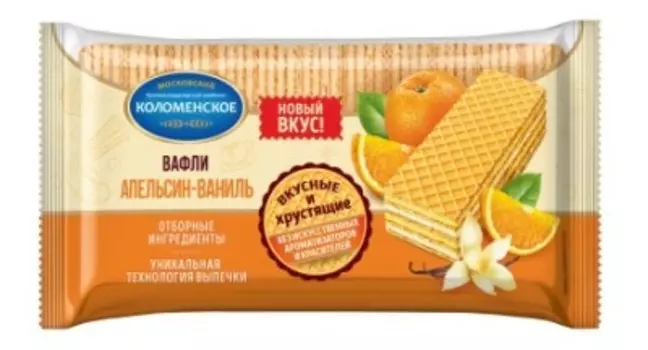 Вафли апельсин ваниль 200 г коломенское