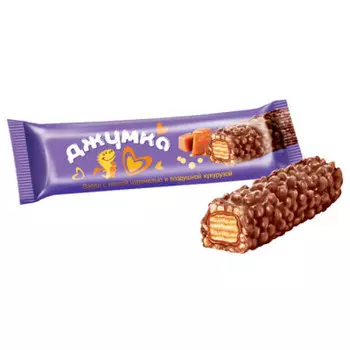 Вафли джумка 37 г с мягкой карамелью и воздушной кукурузой