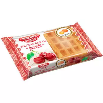 Вафли мягкие 80г с вишневым джемом яшкино