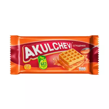 Вафли венские 100 г со сгущенкой акульчев