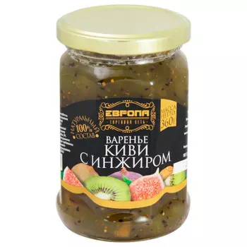 Варенье Европа 360г киви с инжиром ст/б