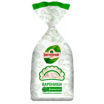 Вареники домашние 1кг с картофелем и шкварками