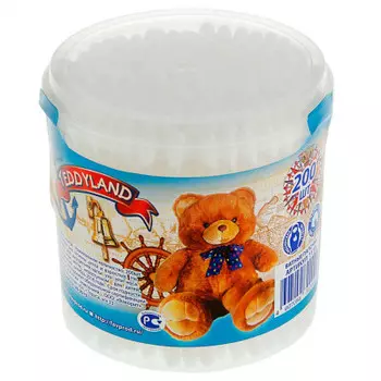 Ватные палочки теддиленд 200 шт банка