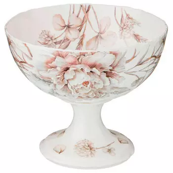 Ваза 13*11 см лефард белый цветок 86-2436