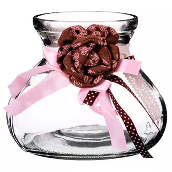 Ваза 15 см бантик декоративная b349-1