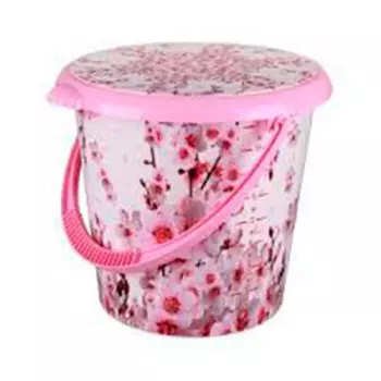 Ведро 10л Сакура со сливом+крышка м3934