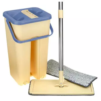 Ведро со шваброй Scratch Cleaning Mop 3,3 л бежевое